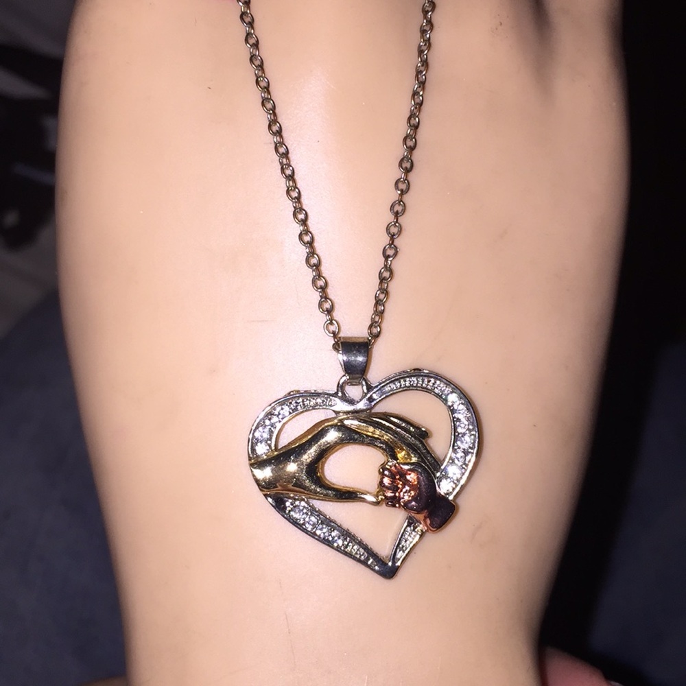Tri-colored 18kgp necklace with pendant